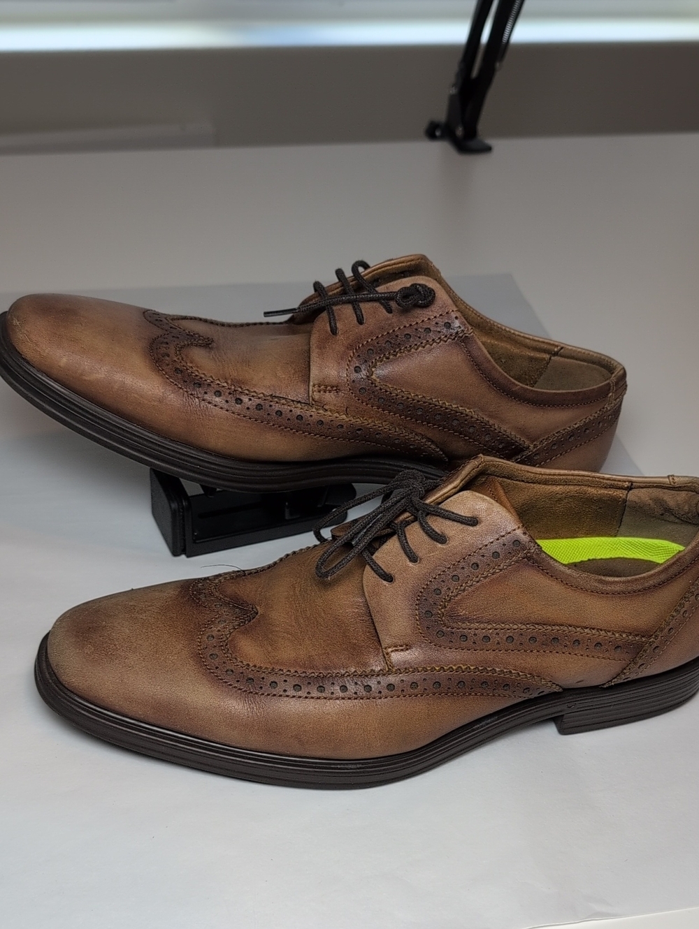Florsheim Brown Leather Wingtip Derby Shoes